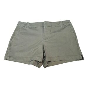 New York & Company Women's Olive Green Short Size 10 Stretch Cotton Blend Casual